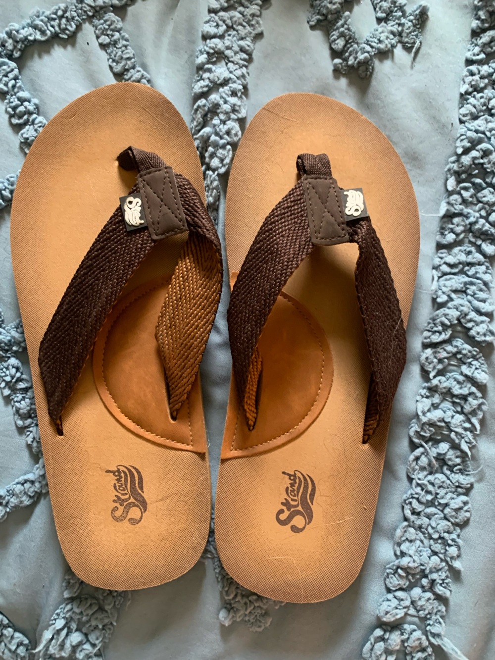 Strand Sandals Brown and Tan Comfort Flip-Flop Sandals